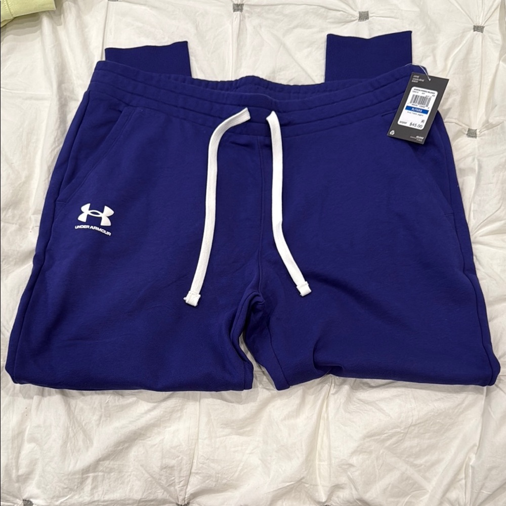 Under Armour women’s  purple Joggers with White Accents